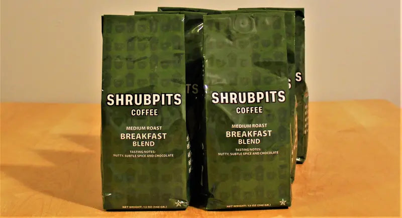 SHRUBPITS Breakfast Blend Medium Roast Ground Coffee - Shrubpits Coffee